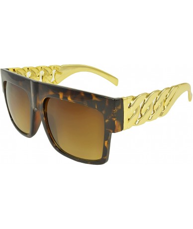Square Vintage Retro Eyewear Yellowwood Square Fashion Sunglasses - Brown Leopard - CA11I0I3WZV $19.60