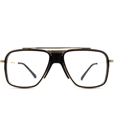 Square F027 Classic Square - for Womens-Mens 100% UV PROTECTION - Gold-transparent - C3192TQQD8A $38.77