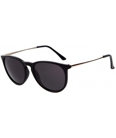 Round sunglasses for women Retro Round Sunglasses Men Oval Frame Sun Glasses - 11 - CA18WYQS5WO $30.99