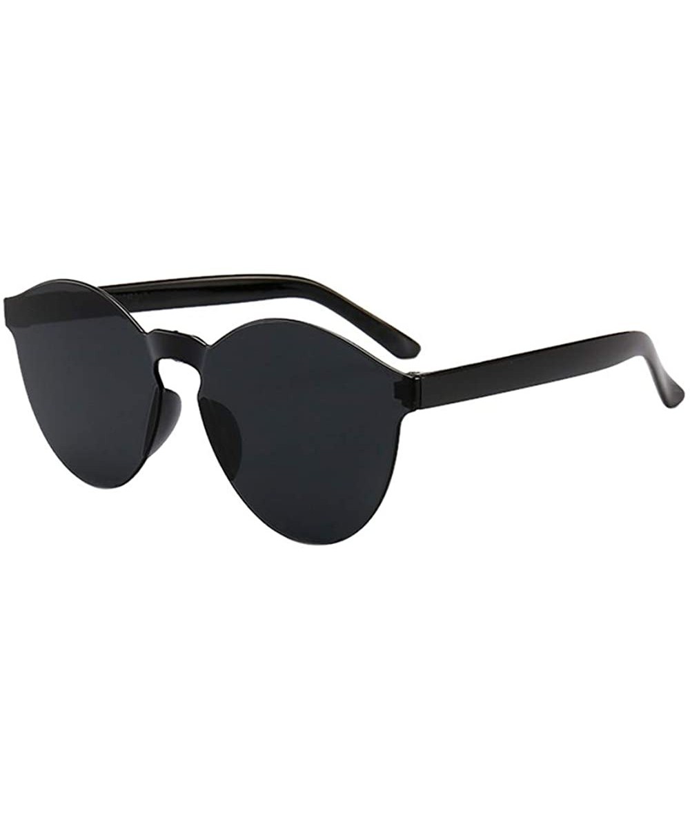 Goggle Sunglasses for Women Men - JOYFEEL Retro Clear Lens Frameless Eyewear Lightweight Summer Fashion Outdoor Glasses - CE1...