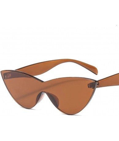 Cat Eye Women Vintage Cat Eye Sunglasses Lovely Sun Glasses For Ladies Cute Sexy Cool Retro Uv400 - Brown - CI198UN7MUS $7.43