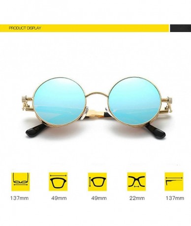 Goggle New Unisex Vintage Eye Sunglasses Retro Eyewear Fashion Radiation Protection Sunglasses - Coffee - C718SUAR77H $9.09