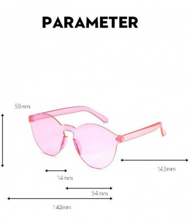 Semi-rimless Fashion Heart Rimless Sunglasses - S - C71908QYAX6 $8.88