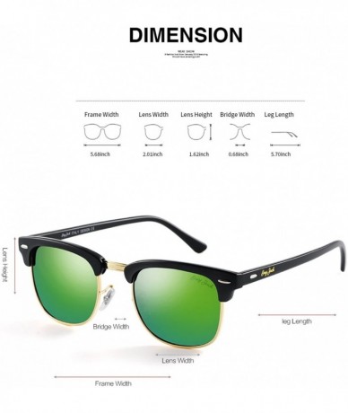 Rimless Classic Half Frame Sunglasses Fashion Eyeglasses for Men Women Ladies - Matte Black Frame/Green Lens - C91895SAYEL $1...