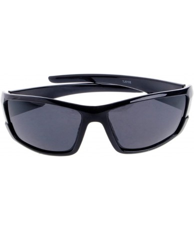 Round Men Driving Polarized Sunglasses UV Protection Cycling Fishing Glasses - 5102 - C418EQO2L65 $11.71