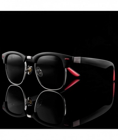 Goggle Classic Half Metal Polarized Sunglasses Men Women Semi RimlFrame Sun Glasses UV400 Gafas Oculos De Sol - CB197A2UWI6 $...