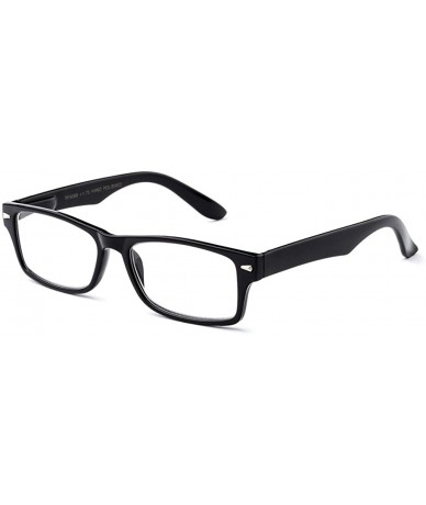 Rectangular Newbee Fashion Plastic Rectangular Glasses - 2 Pack Black & Brown - CG18546M2H6 $15.57