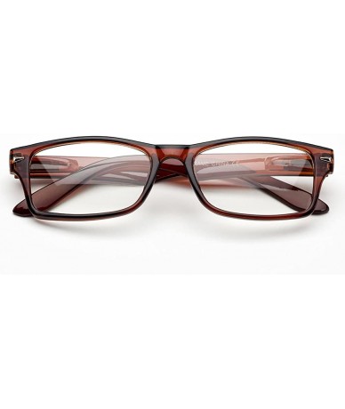 Rectangular Newbee Fashion Plastic Rectangular Glasses - 2 Pack Black & Brown - CG18546M2H6 $15.57