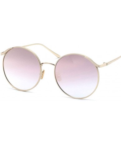 Aviator 2019 new sunglasses female round frame sunglasses - fashion metal frame trend retro sunglasses ladies - C - CM18SN6TO...