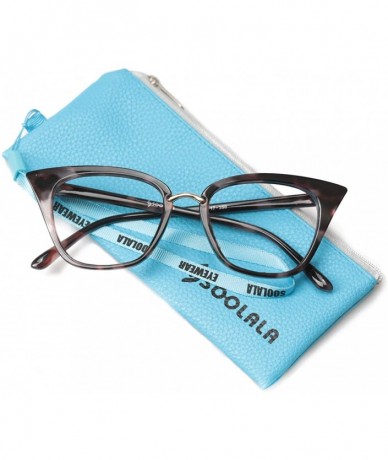 Oversized Womens Quality Readers Stylish Oversized Cat Eye Custom Reading Glasses - Gray Leopard - C218207TRI7 $24.32