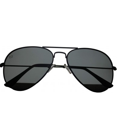 Aviator Polarized Aviator Sunglasses for Men and Women with UV400 protection - Black - CA18QDUST4H $18.47