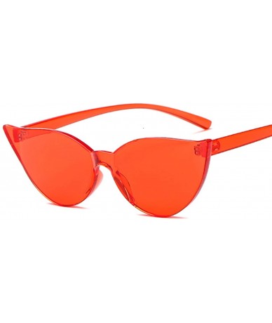 Cat Eye Fashion Sunglasses Women Ladies Red Yellow Cat Eye Sun Glasses Female Driving Shades UV400 Feminino - Black Gray - CC...