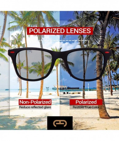 Goggle p647 Polarized 80's Retro Square - Flexible & Unbreakable TR-90 Material for Men 100% UV Protection - CA192THMRMI $19.40
