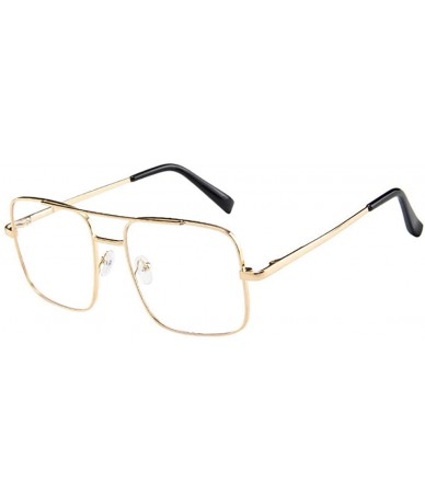 Aviator New Women Men Vintage Sunglasses Unisex Fashion Oversize Square Frame Sunglasses Eyewear - E - CO18STUTH2E $17.12