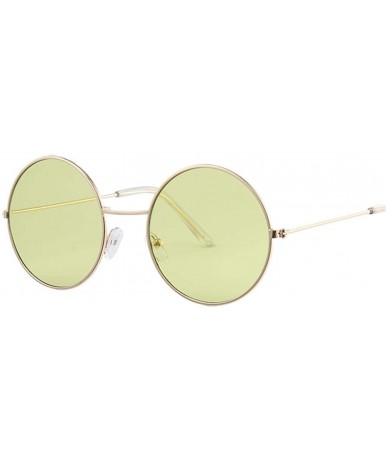 Goggle Fashion Bule Round Sunglasses Women Er Luxury Sun Glasses Cool Retro Female Oculos Gafas - Gold Green - CH198AI7GTX $3...