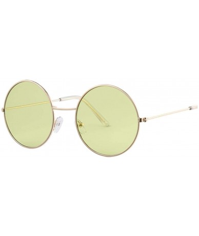 Goggle Fashion Bule Round Sunglasses Women Er Luxury Sun Glasses Cool Retro Female Oculos Gafas - Gold Green - CH198AI7GTX $1...