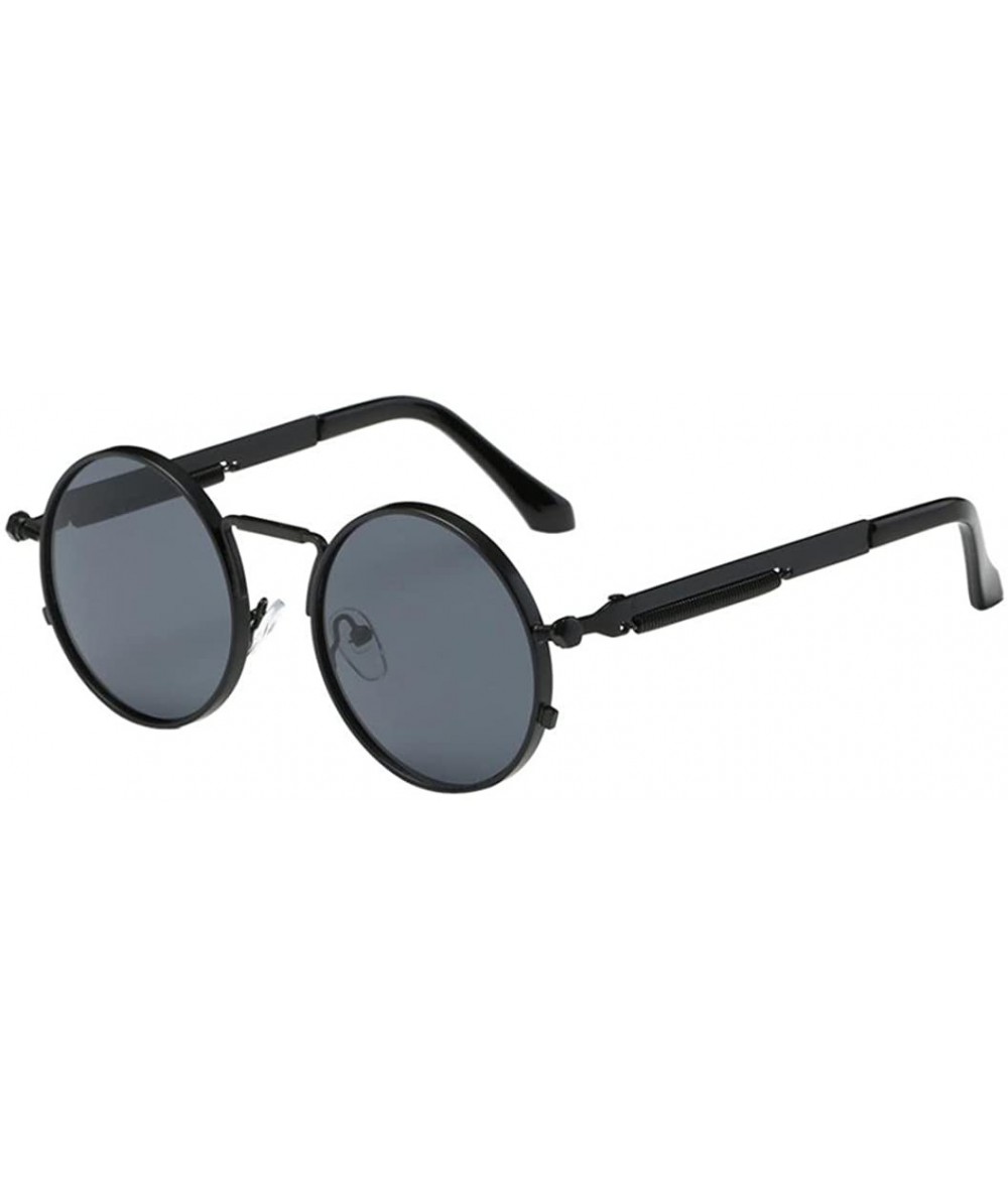 Goggle Women Men Fashion Unisex Shades Circular Sunglasses Integrated UV Glasses - A - CJ18D4GSNUW $11.03