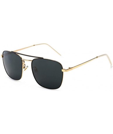 Square Men/Women's Comfortable Square Classic Fashion Driving Sunglasses (Color Gold/Black) - Gold/Black - CB1997LCY9L $36.17