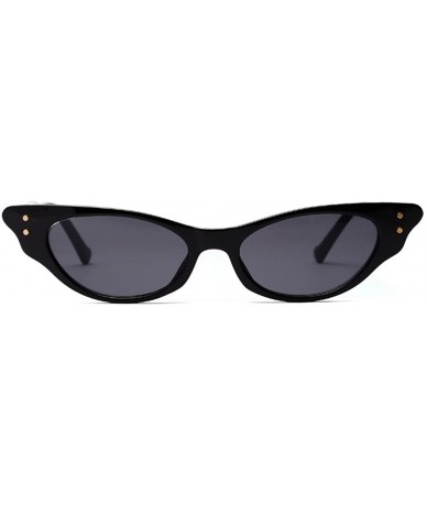 Rimless Women Men Vintage Cat Eye Sunglasses Fashion Irregular Sun Glasses Retro Eyewear - Black - CN196IYDY7Z $8.21