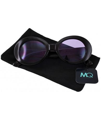 Goggle Kurt - Oval Shaped Celebrity Sunglasses with Microfiber Pouch - Black / Purple - C2187UIEN20 $10.52