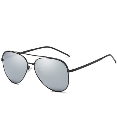 Aviator Aviator Sunglasses For Men - Black Silver - CI18E9N4SLW $19.89