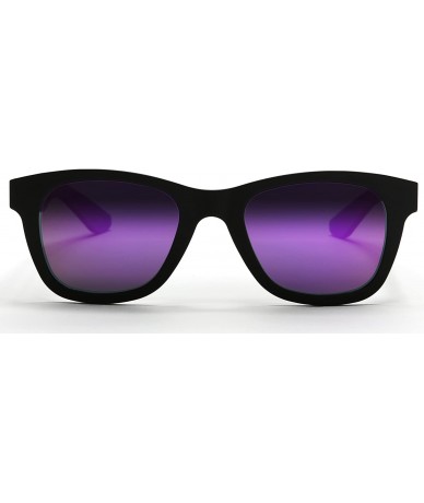 Sport Valencia Polarized Horned Rim Sunglasses with TR90 Unbreakable Construction - Black - CH12E0DZTRN $33.18