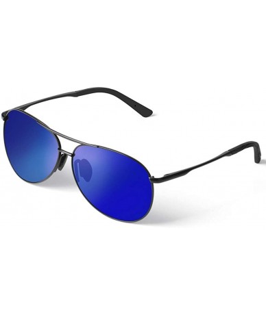 Aviator Polarized Sunglasses for Men Women Mens Sunglasses 100% UV Protection Classic Aviator Sunglasses - Blue - C118S9QHXNN...
