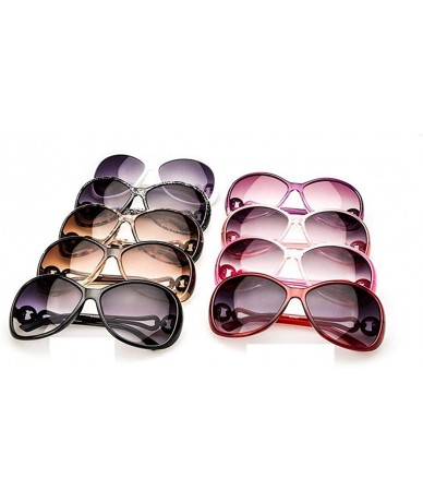 Oval Women Fashion Sunglasses UV400 Protection Outdoor Driving Eyewear Sunglasses Polarized - Grey + White Point - CM197IM40M...