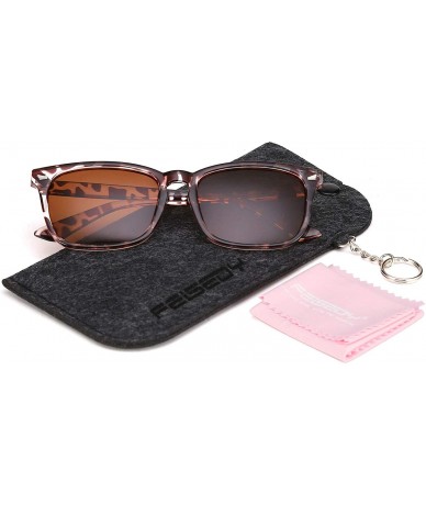 Square Square Horn Polarized Sunglasses Colorful Sunglasses for Men and Women B2568 - 04 Leopard - CJ196089T68 $10.76