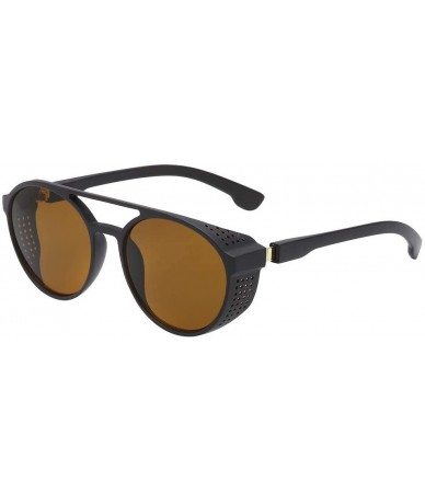 Goggle Men Vintage Eyewear Sunglasses Retro Eyewear Fashion Radiation Protection Goggle (Coffee) - Coffee - CH18OSNN6EY $12.59