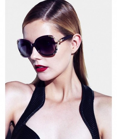 Goggle Ladies Designer Sunglasses Polarized 100% UV Protection Fashion Retro Oversized Shades for Women Small Faces - CE18R2C...
