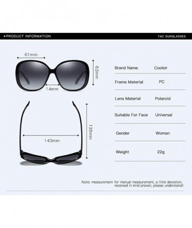 Oval Polarized Sunglasses for Women Antiglare Anti-ultraviolet UV400 Fishing Driving Glasses Fashion Over-sized - CA18WENDL3D...