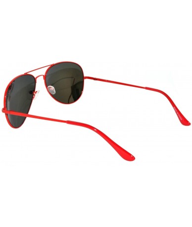 Aviator Aviator Style Sunglasses Colored Lens Colored Metal Frame with Spring Hinge - Red_mirror_lens - CJ121GEY2AX $7.43