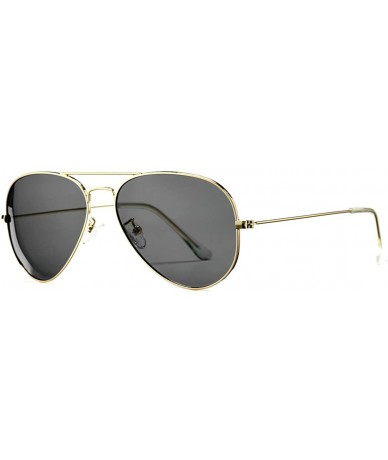 Oversized Classic Polarized Aviator Sunglasses for Men Women Mirrored UV400 Protection Lens Metal Frame - C718S696LZ9 $9.06