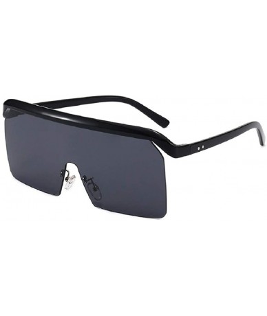 Semi-rimless Polarized Oversize Windproof Sunglasses Sunscreen - C3197K77CIZ $42.68
