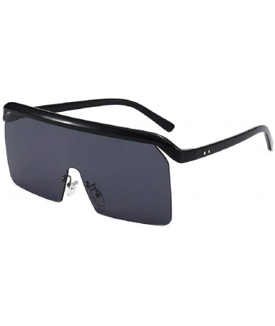 Semi-rimless Polarized Oversize Windproof Sunglasses Sunscreen - C3197K77CIZ $23.18