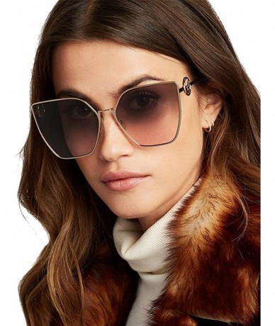 Oversized Oversized Sunglasses for Women UV400 Protection Travel Driving Sunglasses Cat Eye Personality Sunglasses - CJ18WU4Z...