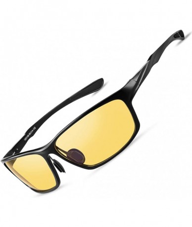 Rectangular HD Night Driving Glasses Anti Glare Polarized Night Vision Glasses Safe Driving Glasses for Men Women - Yellow 2 ...