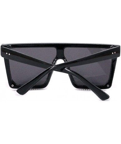 Semi-rimless Rhinestone Oversize Shield Visor Sunglasses Flat Top Mirrored Mono Lens - Black Lens/White Diamond - C119DAUW4QU...