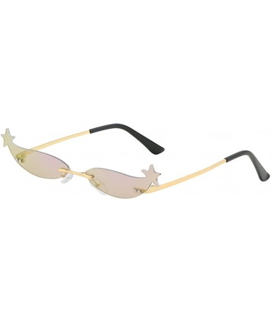 Oversized Fashion Man Women Irregular Shape Sunglasses Glasses Vintage Retro Style 2019 Fashion - A - CU18TK97GSN $17.18