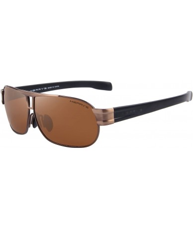 Sport Polarized Sports Sunglasses for Men Tr90 Legs Light Frame for Driving - Brown_s - CC18KK7MS08 $27.34