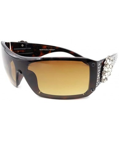 Wayfarer Wayfarer Rhinestone Sunglasses For Women Western UV 400 Protection Shades With Bling - CN19CDRRUI7 $44.95