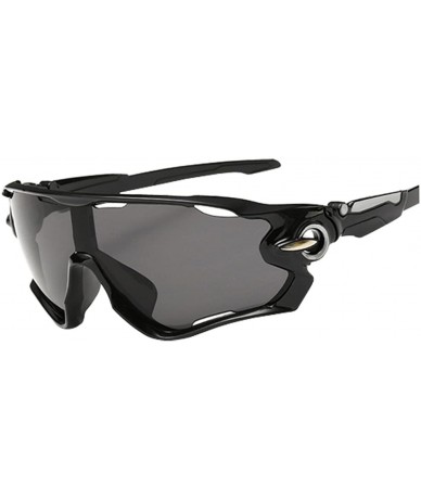 Sport 2016 style Anti-explosion Sport Sunglasses Reflect light eyewear - Black/Full Grey - CV12DUITSQR $10.11