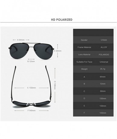 Round Premium Military Style Classic Aviator Sunglasses- Polarized- 100% UV protection - Black Matte Frame / Black Lens - C71...