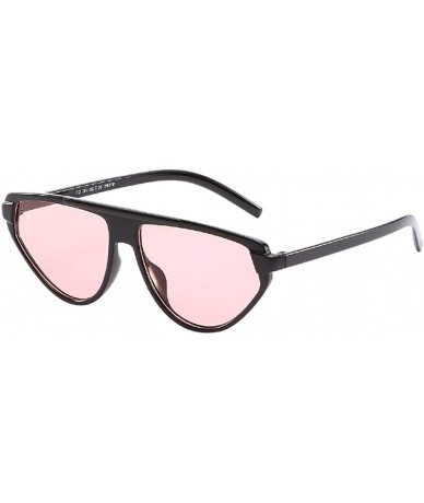 Cat Eye Vintage Cateye Sunglasses for Women Retro Cat Eye Rimmed Plastic Frame Sunglasses - Pink - CA18NQAMUZS $10.12