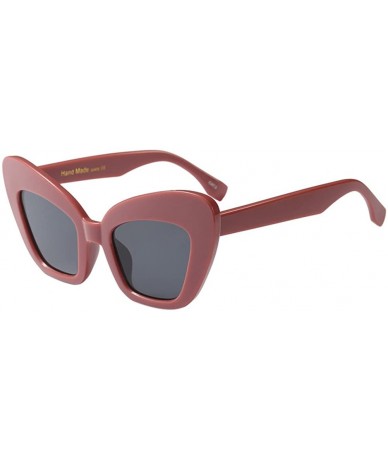 Wayfarer Retro Sunglasses Women Cat Eye Frame Design Eyewear Ladies Clarity UV400 - Red - CJ18G7RKY6Z $22.31