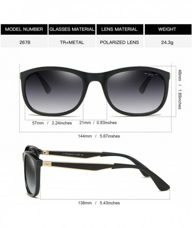 Sport Polarized Sports Sunglasses TR90 Frame UV Protection for Men and Women Driving Baseball Running 2678 - Black - CM18WW7I...