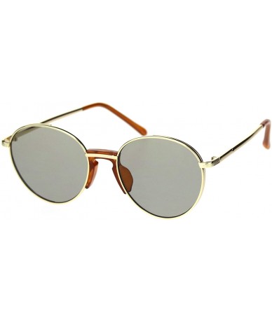 Oval Mens Hipster Vintage Plastic Nose Bridge Round Pilots Sunglasses - Gold Orange Grey - CV18S8D0SLS $10.52