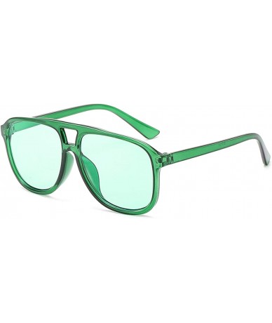 Oversized Polarized Sunglasses Protection Fashion Glasses - Green - CH18TQI9NEY $18.33