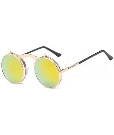 Round Vintage Sunglasses Women Round Metal Frames Sun Glasses Men Retro Eyewear UV400 - 4 - C218QXY6ZTT $57.18